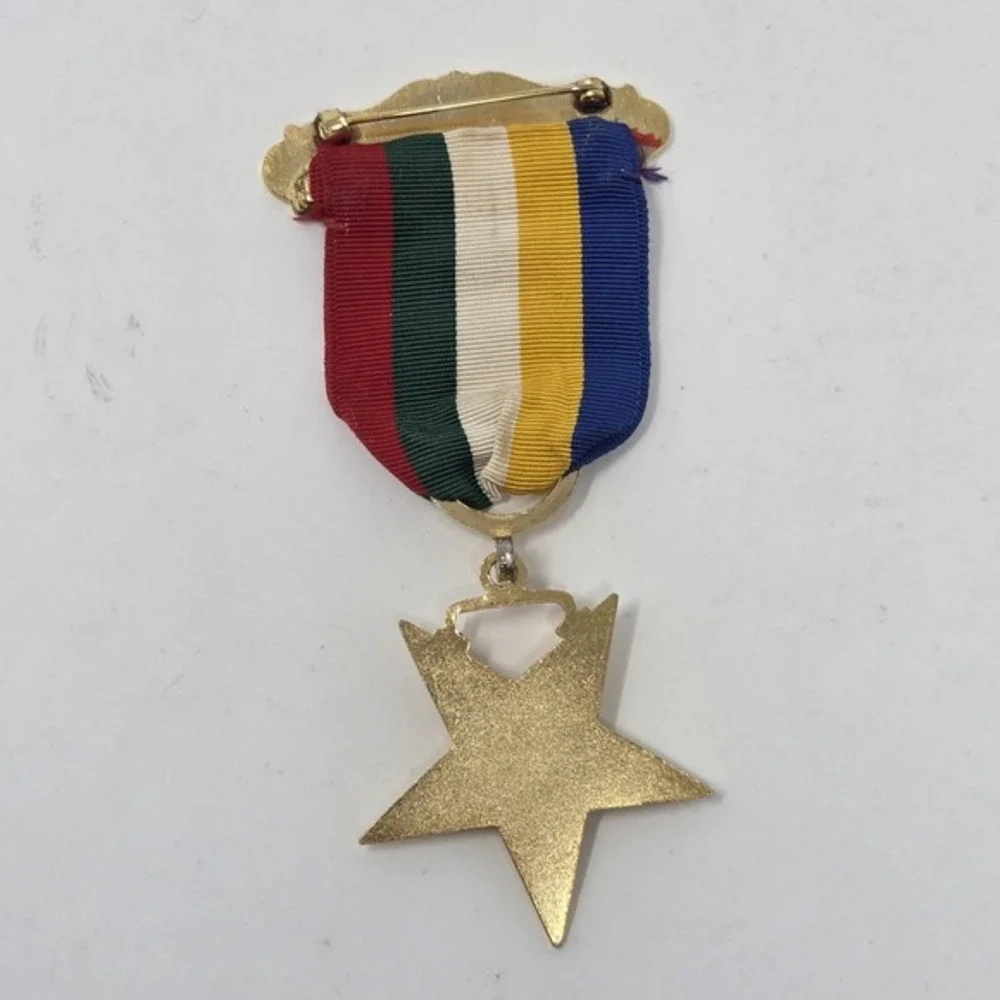 Eastern Star Vintage Station‎ Lapel Pin Conductress OES IA Masonic Antique Jewel